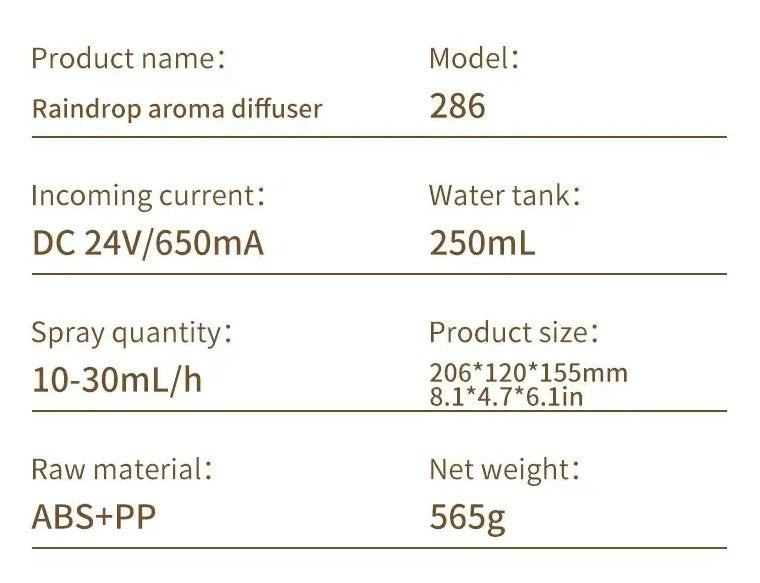 Smart Cool Mist Raindrop Air Humidifier for Garden Landscape_5