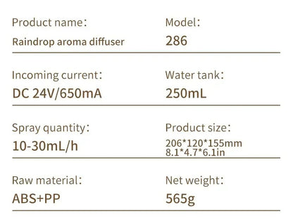 Smart Cool Mist Raindrop Air Humidifier for Garden Landscape_5