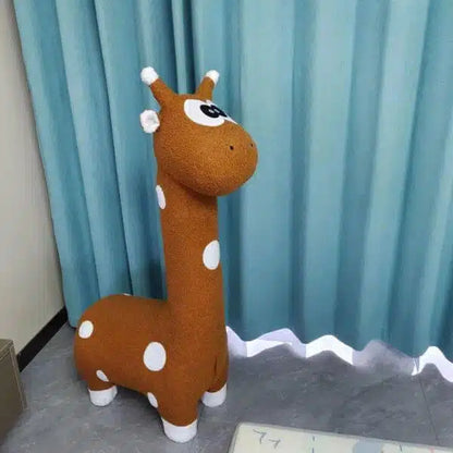 Kids Single Seater Plush Giraffe Fabric Sofa