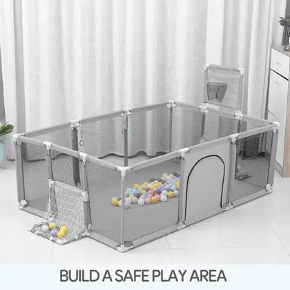 Baby Playpen With Basketball Hoop