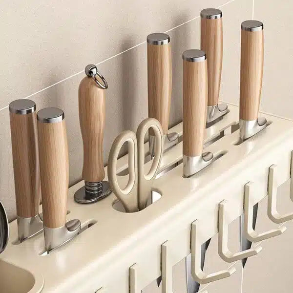 50cm Wall Mounted Kitchen Tool Cutlery Holder