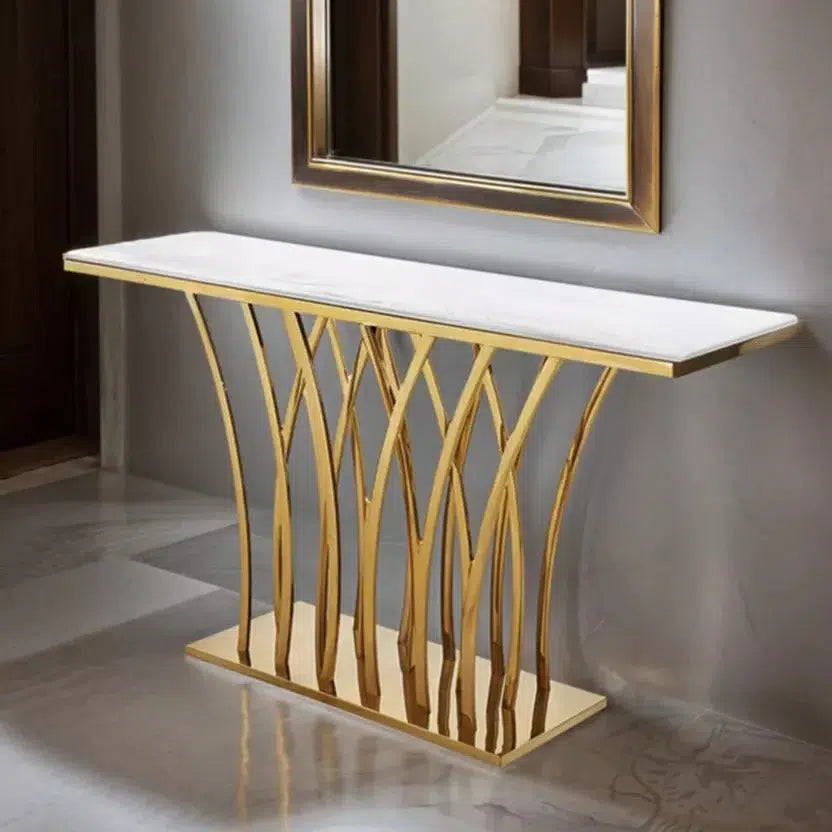 Golden Console Table